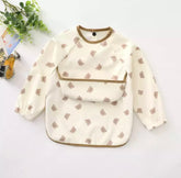 Teddy Bear - Toddler & Baby Long Sleeve Waterproof Apron Smock Bib.
